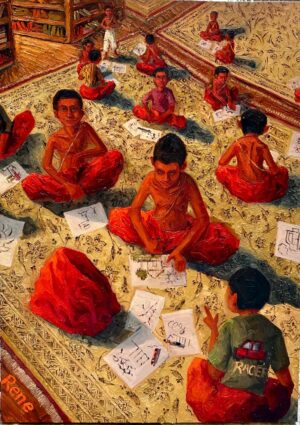 Brahmin Boys: Art Class in Session- Where Did He Come From? Where Did He Go?